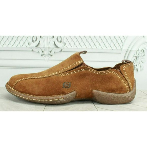 Born Shoes - *Born Brown Suede Slip On Comfort Casual Loafer Shoes Size 10.5 Inches